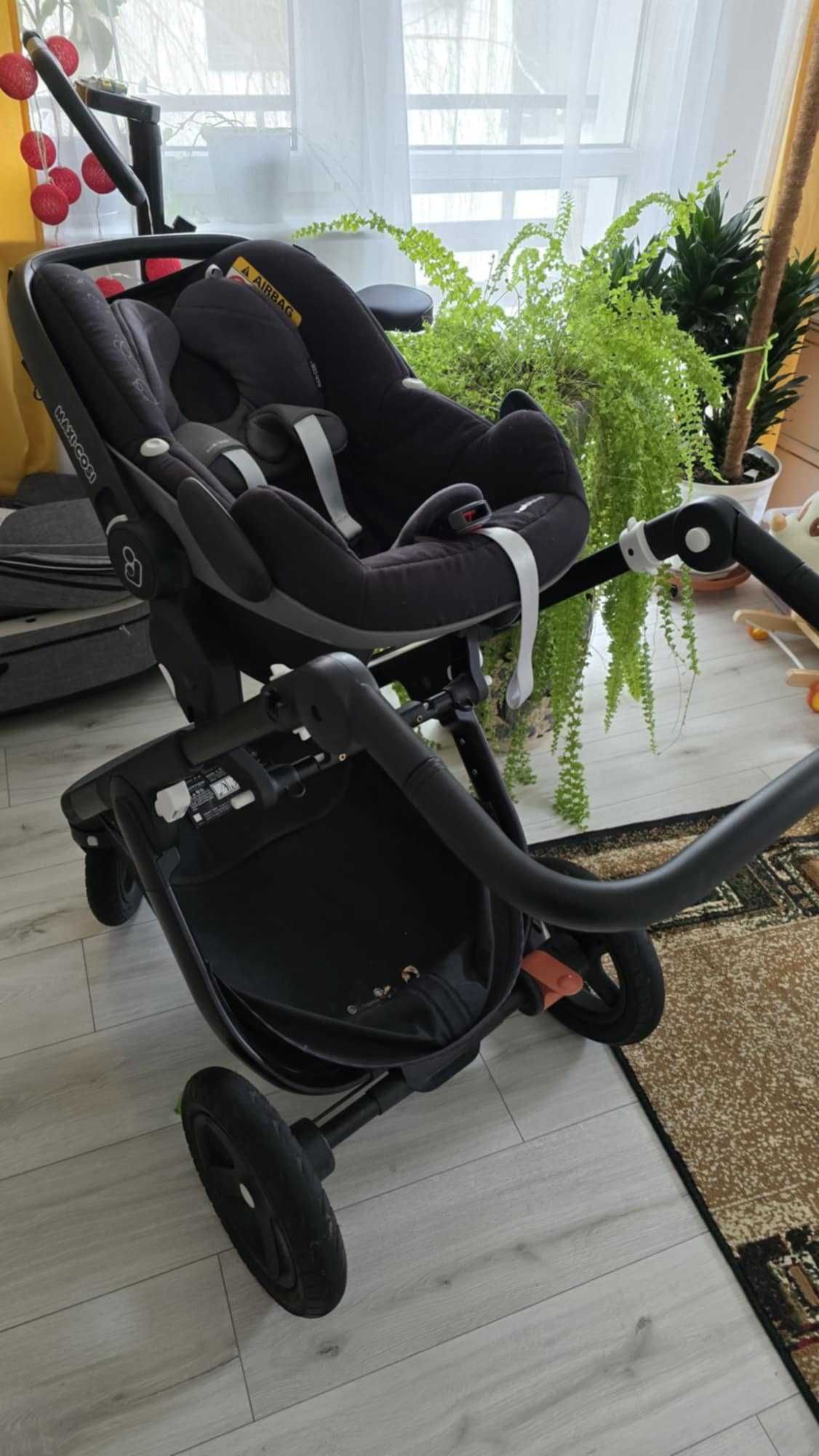Wózek Stokke Trailz 3w1 + adaptery + Fotelik Maxi Cosi Pebble Plus