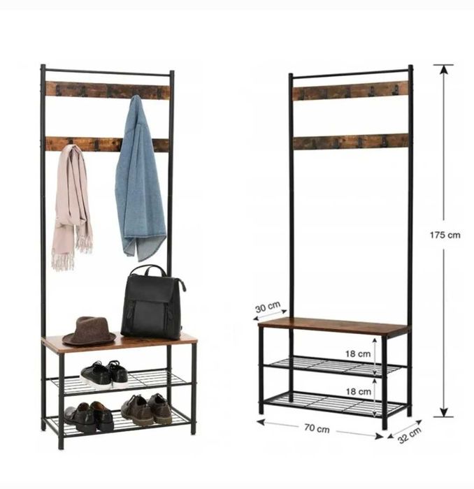 Полиця вішалка стійка шафа підставка для взуття одягу підлогова лофт