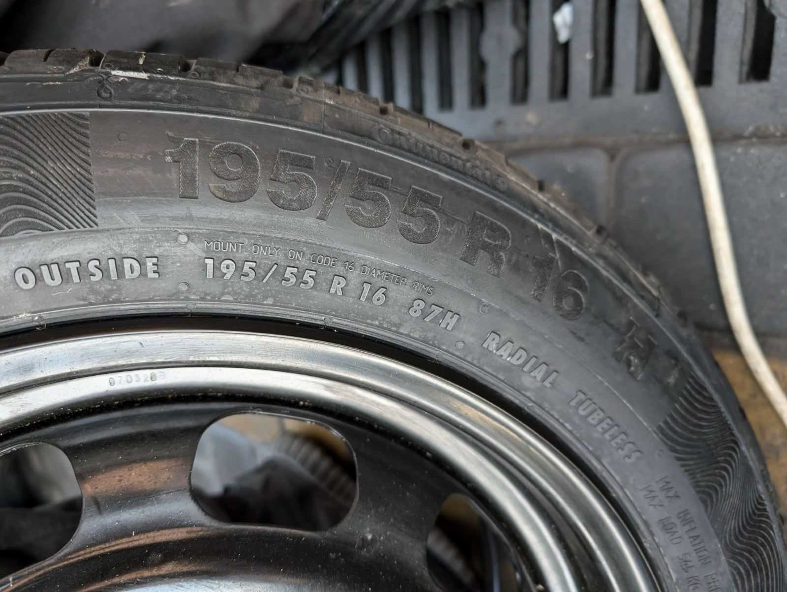 Шина літня 1шт нова 20р CONTINENTAL PremiumContact 5 195/55 R16 запаск