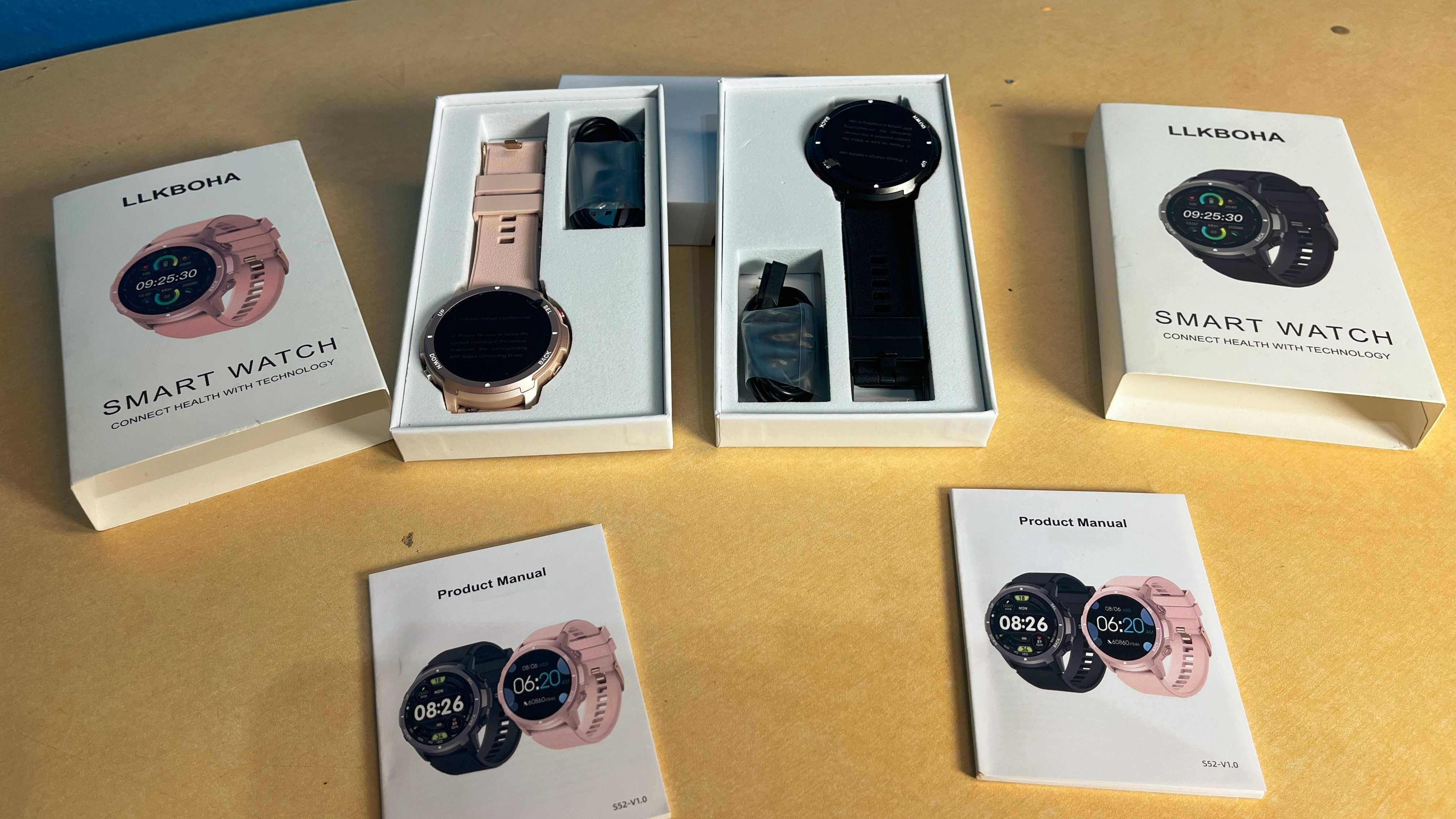 Inteligentny zegarek, smartwatch 1,39", tętno, IP68 S52 LLKBOHA spp1