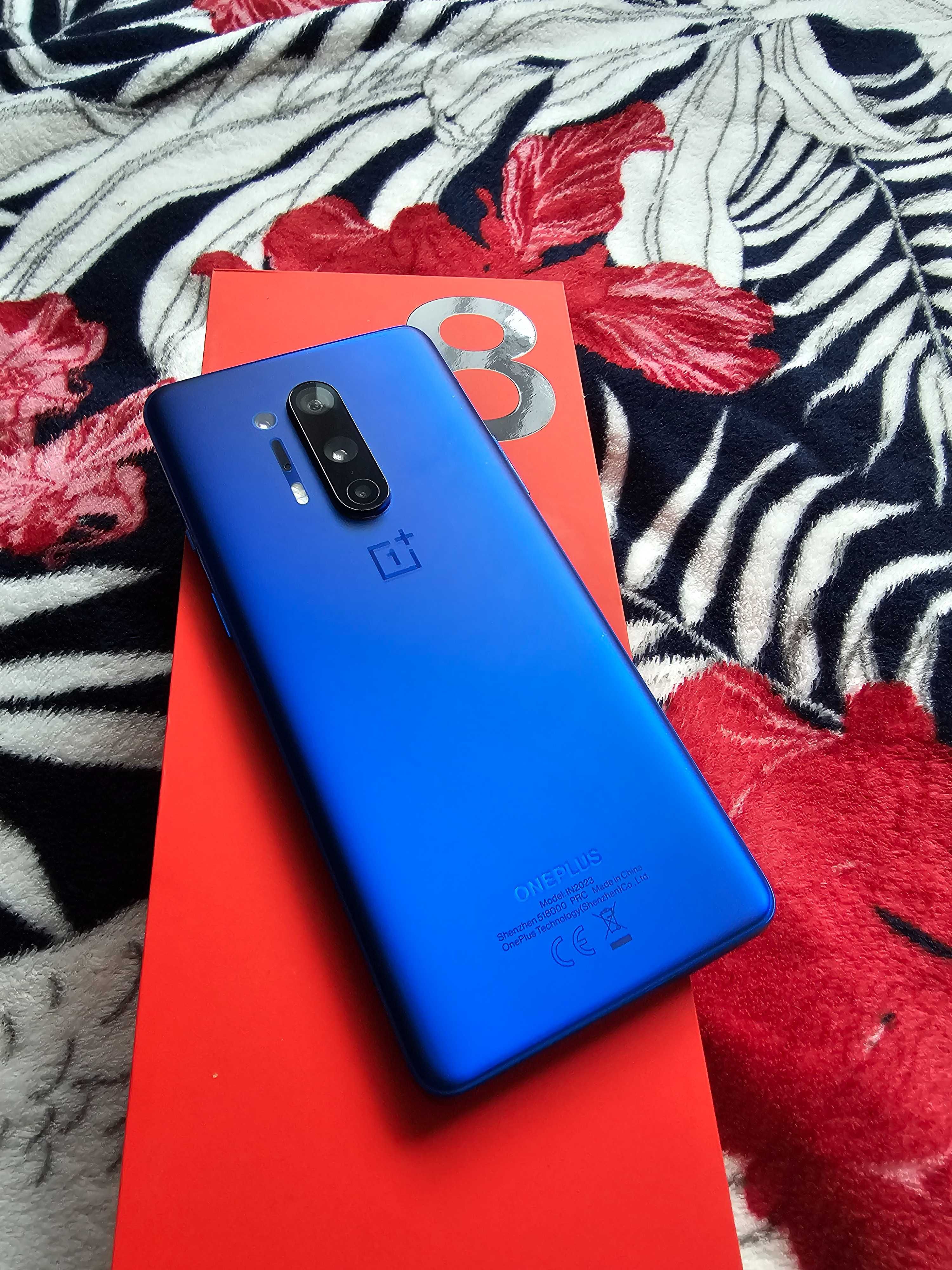 OnePlus 8 pro 12/256 ultramarine blue stan bardzo dobry GRATISY
