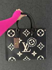 SALE! Чорна сумка шоппер Louis Vuitton черная