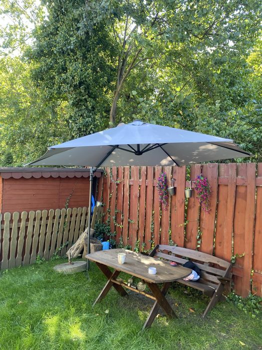 Parasol ogrodowy szary duzy nowy