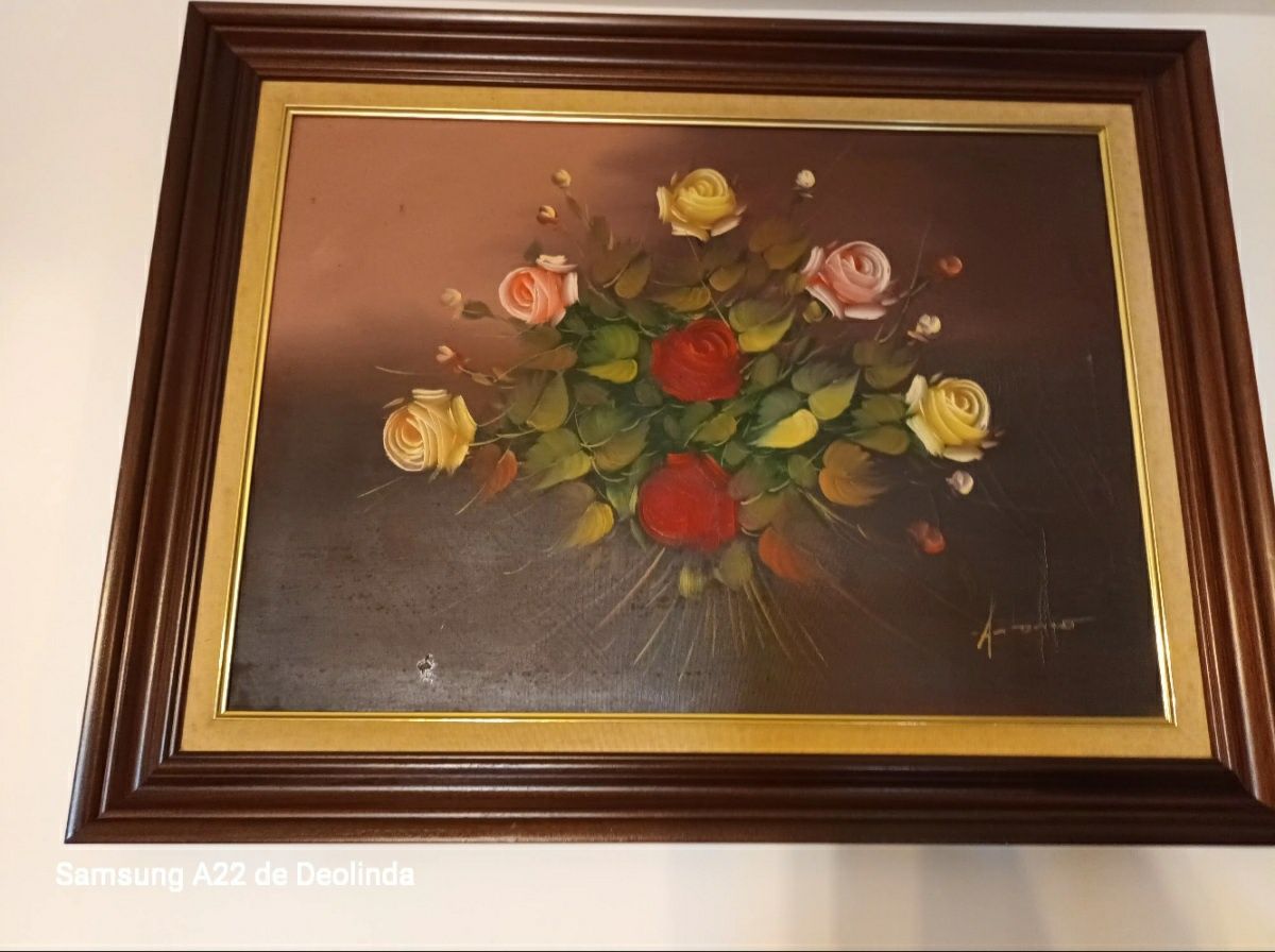 Quadro com flores retangular