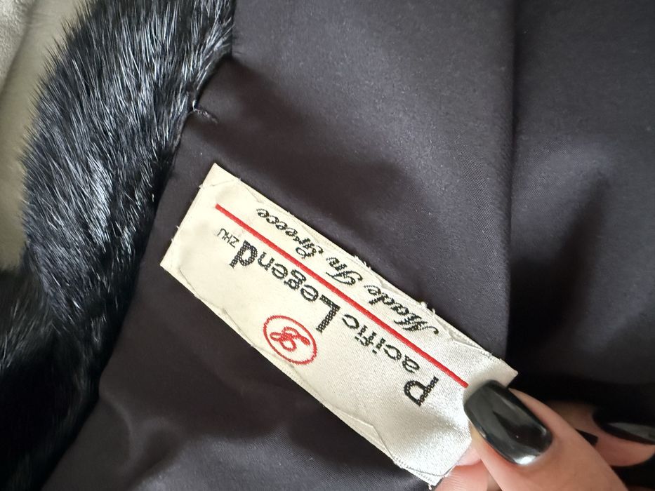 Futro z norek S black lama okazja