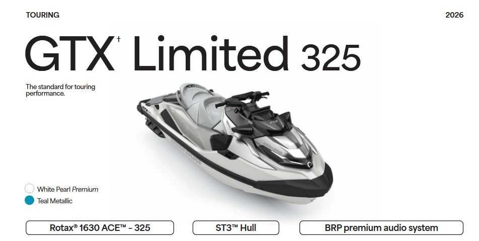 Skuter wodny Sea-Doo GTX LTD 325 Teal Metallic MODEL 2026