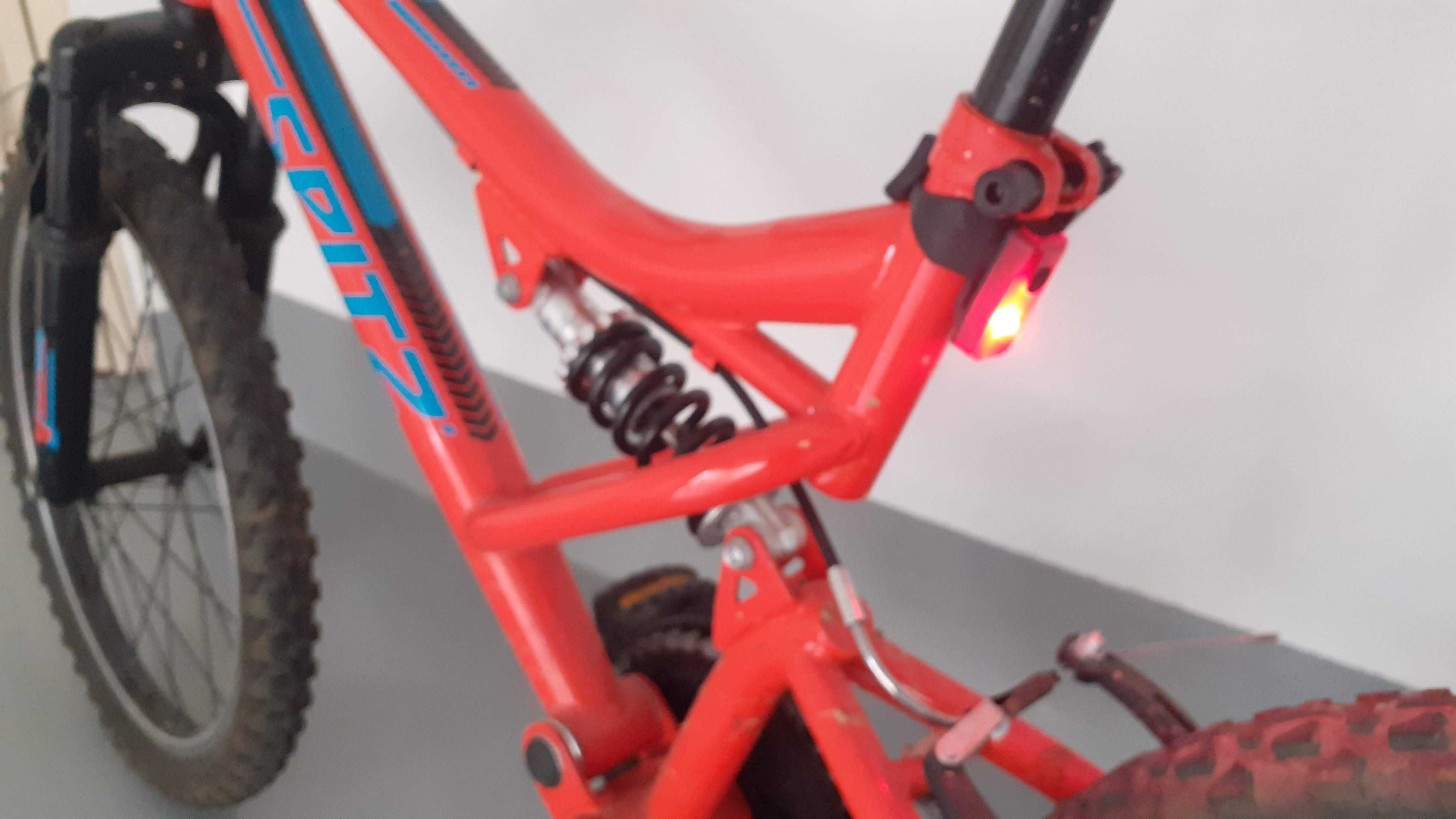 Bicicleta BTT Criança roda 20, com suspensão dupla e 6 mudanças