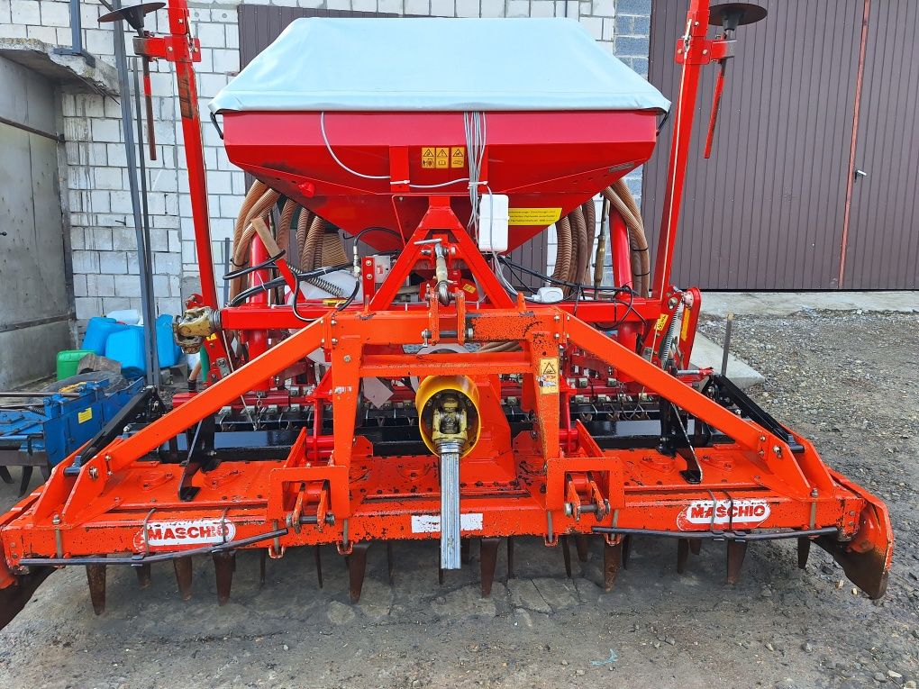 Agregat uprawowo-siewny 3m talerzowy Maschio +Accord stan bdb