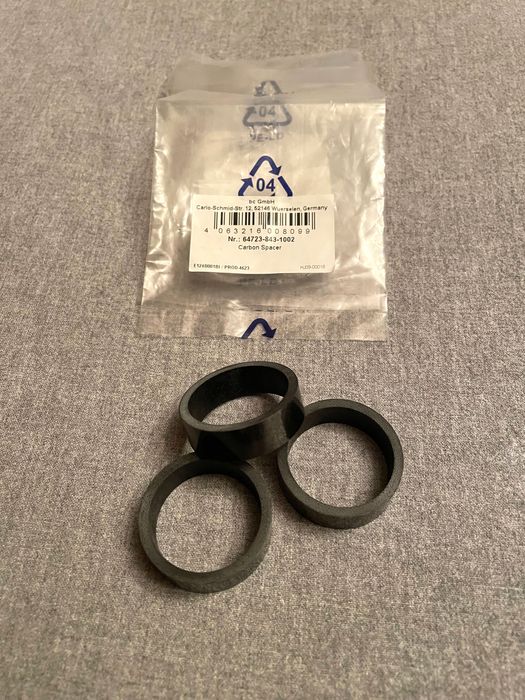 Anilhas de direção 3MIN19SEC em carbono - Novas, por estrear!