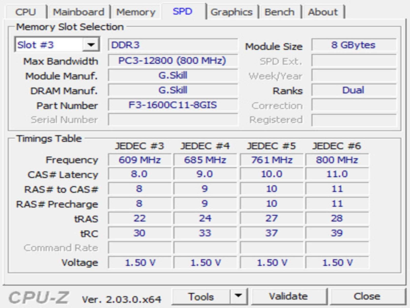 DDR3 8GB G.SkiLL AEGiS 12800