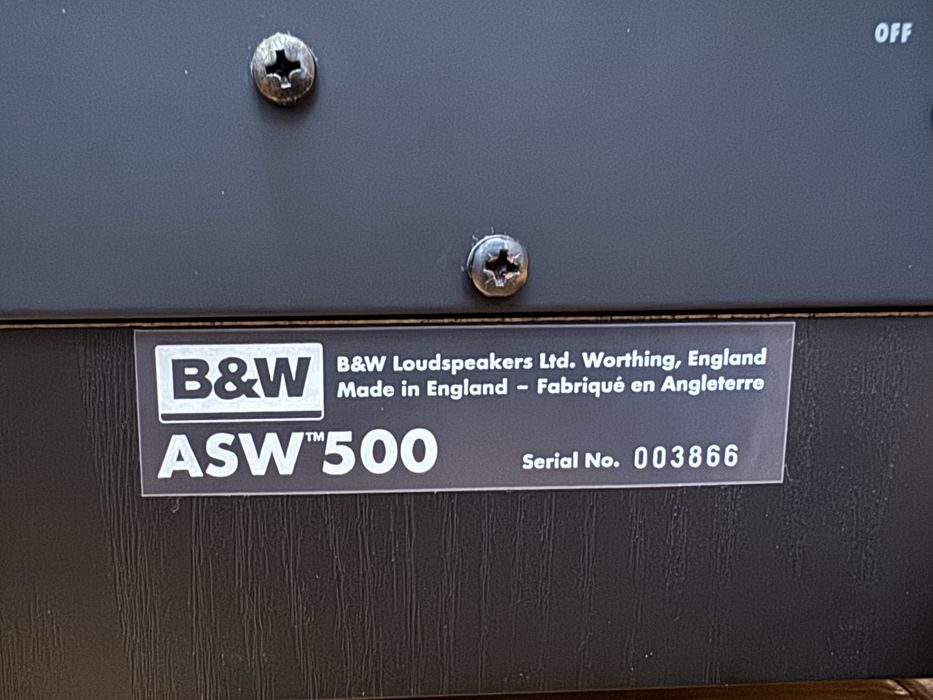 B&W ASW500 Active Subwoofer