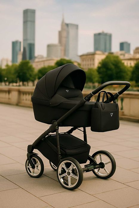 Wózek Junama Termo line Tex 2w1 czarny gondola + spacerówka