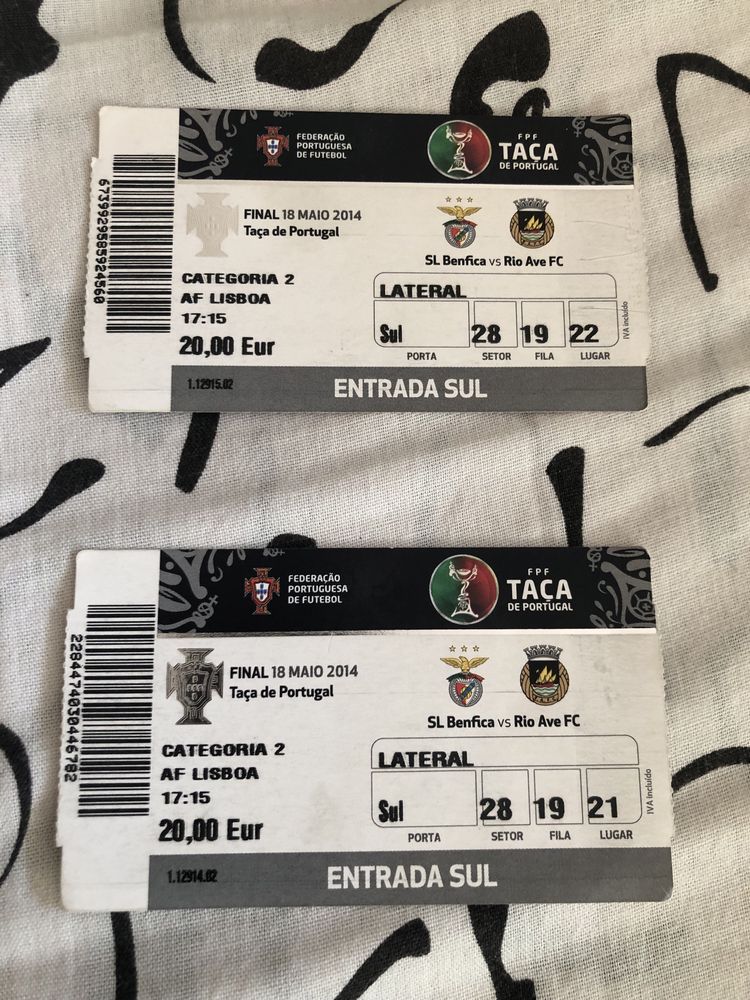 Bilhetes de futebol colecionáveis