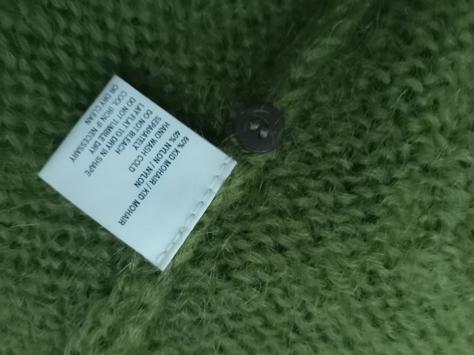 Zielony sweterek wełna moher