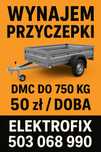 Wynajem przyczepki samochodowej 750kg