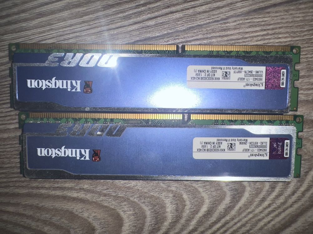 DDR3 Kingston 4gb (2шт по 2gb) память памʼять оператівка