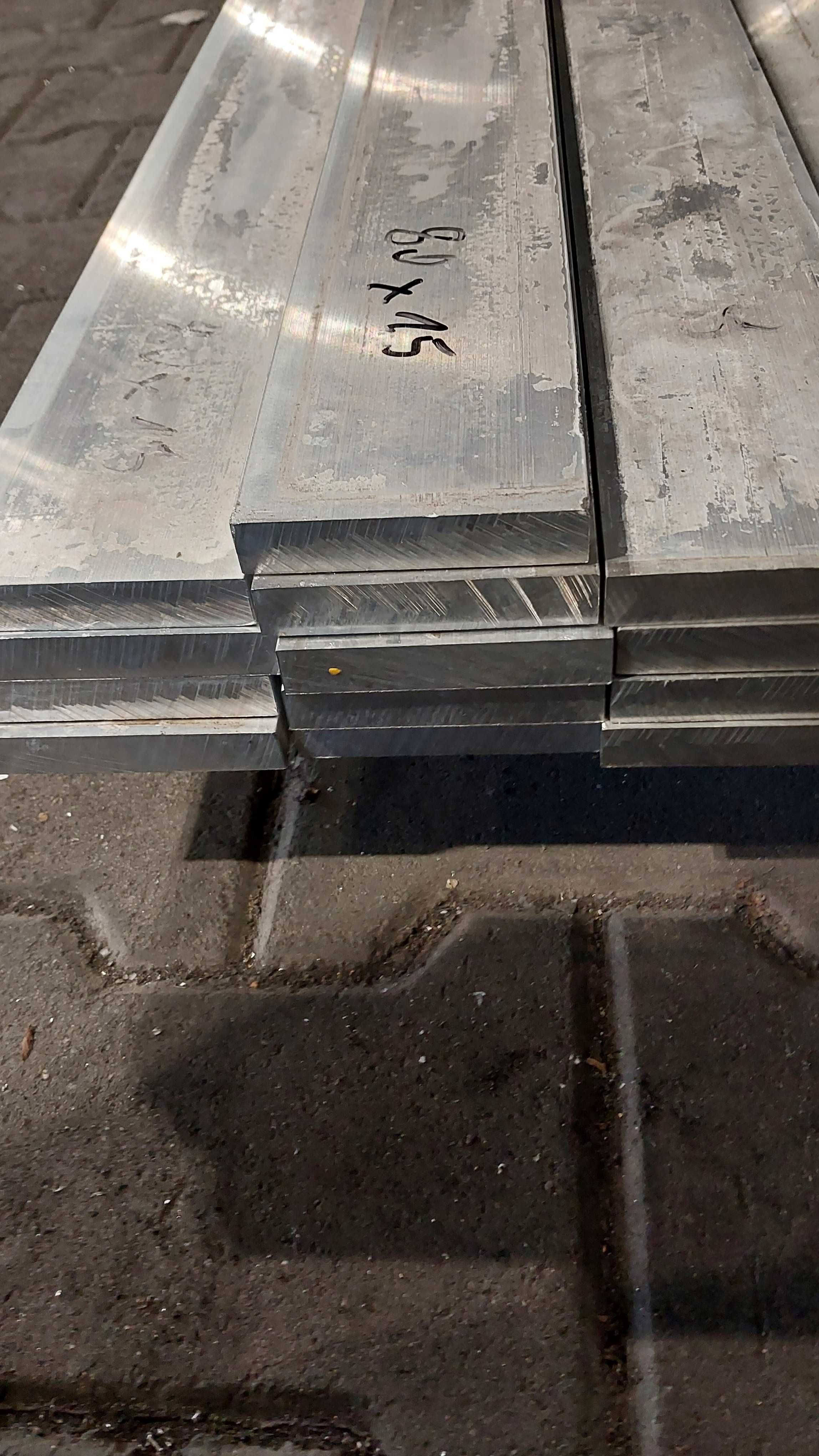 Płaskownik aluminiowy, aluminium 80x15mm gat. 6060, Bytom