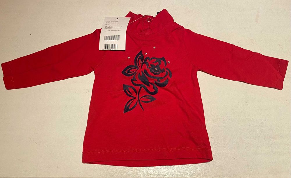 Camisola vermelha de menina Girandola