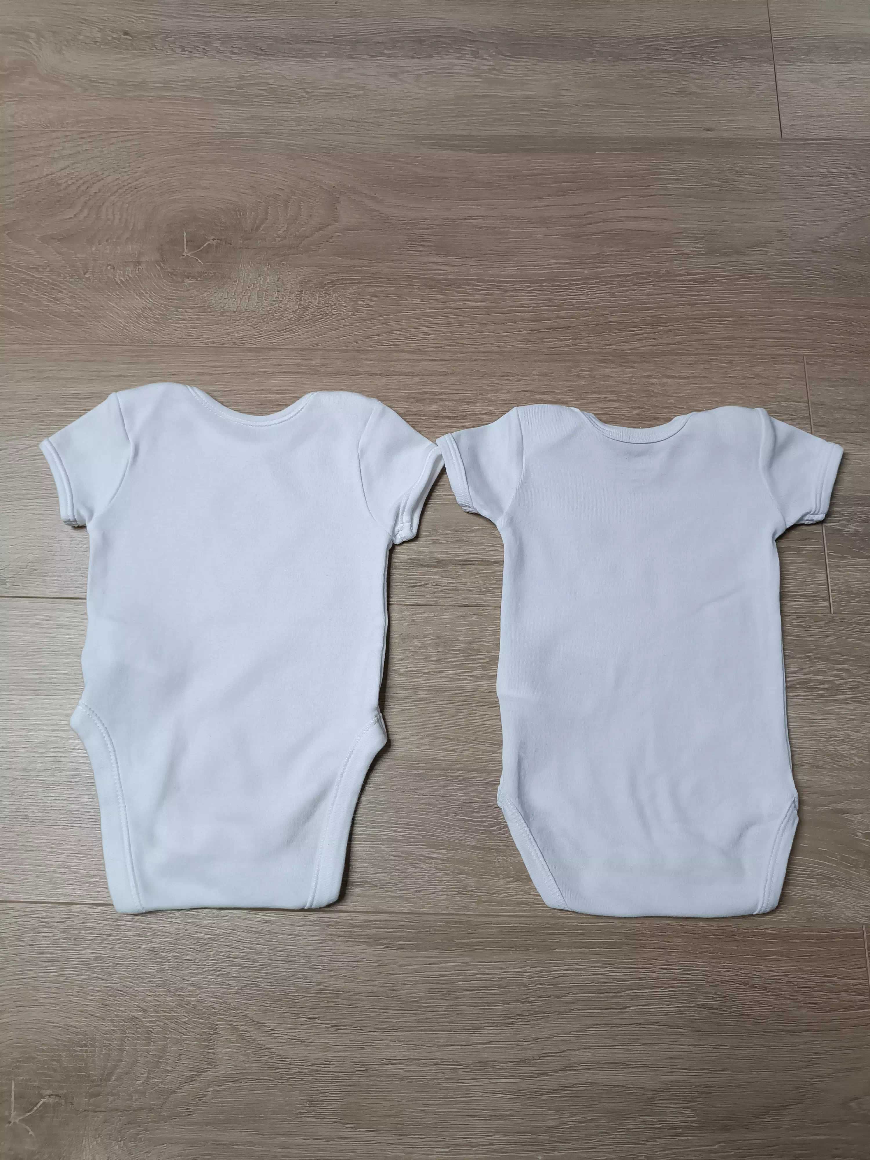 Body krótki rękaw x2 białe jednorożec chmurki 'Primark' 'Name it' 56
