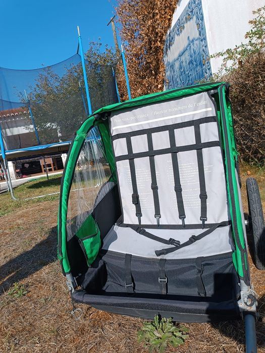 Atrelado para bicicleta 2 lugares
