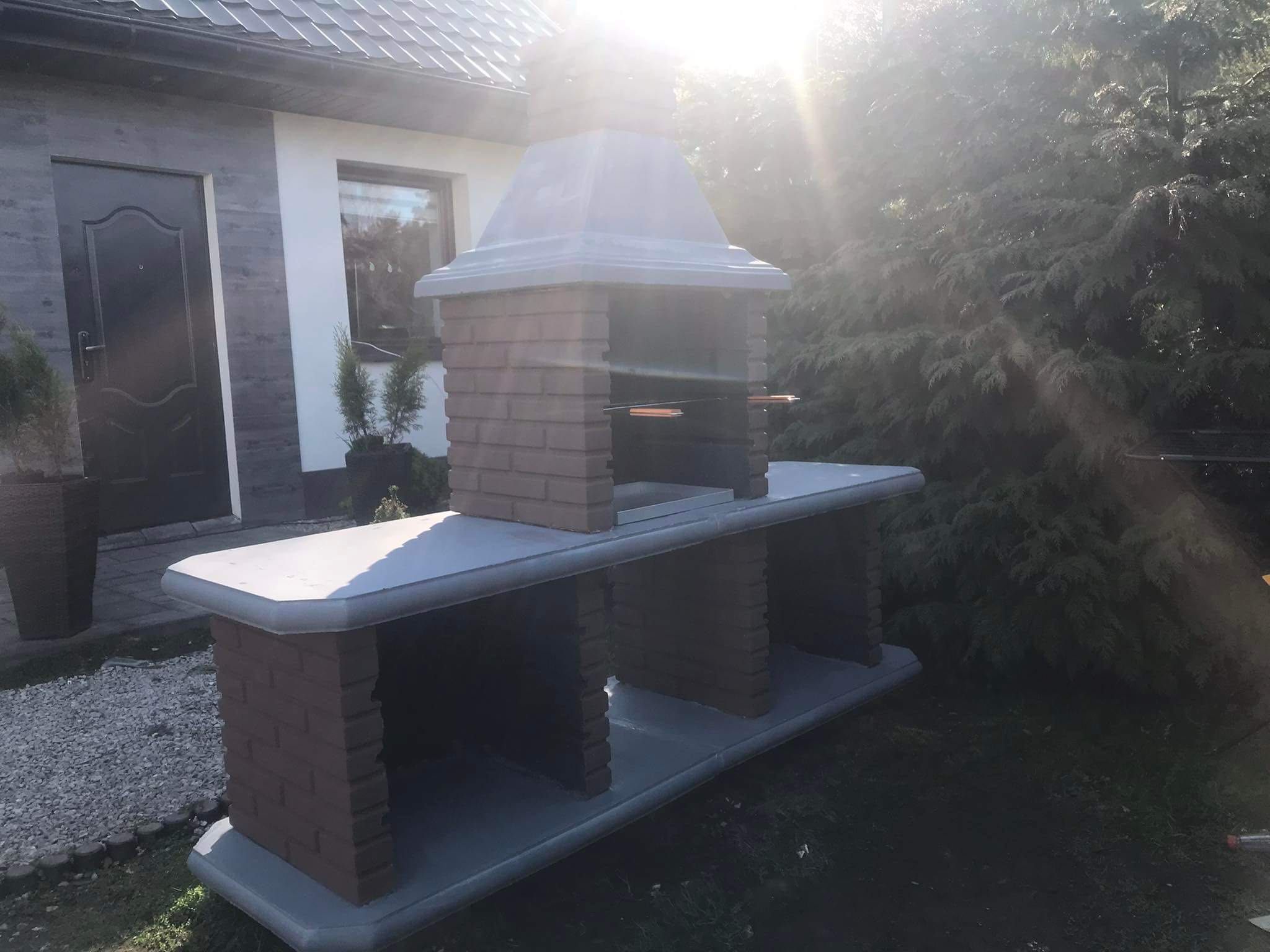 grill betonowy z blatem roboczym -cegiełka + klej gratis