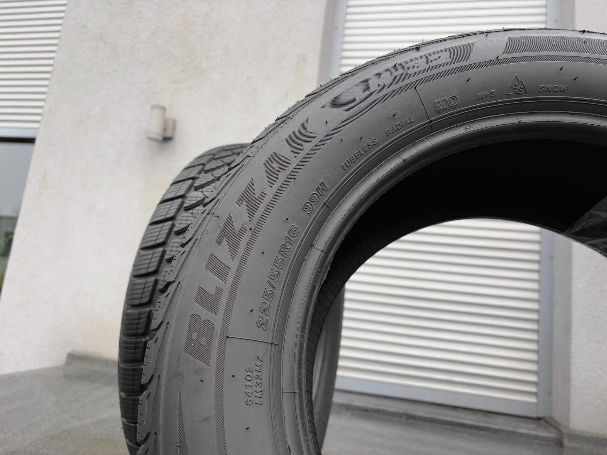 2szt zimowe 225/55R16 Bridgestone 7,5mm 100% bieżnika 2023r Z99