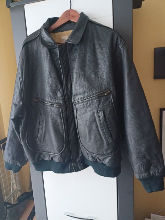 Męska kurtka skórzana bomberka