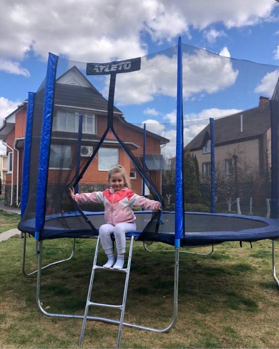 Знижки! Великий батут 140, 252, 312 см  Atleto Дитячі батути