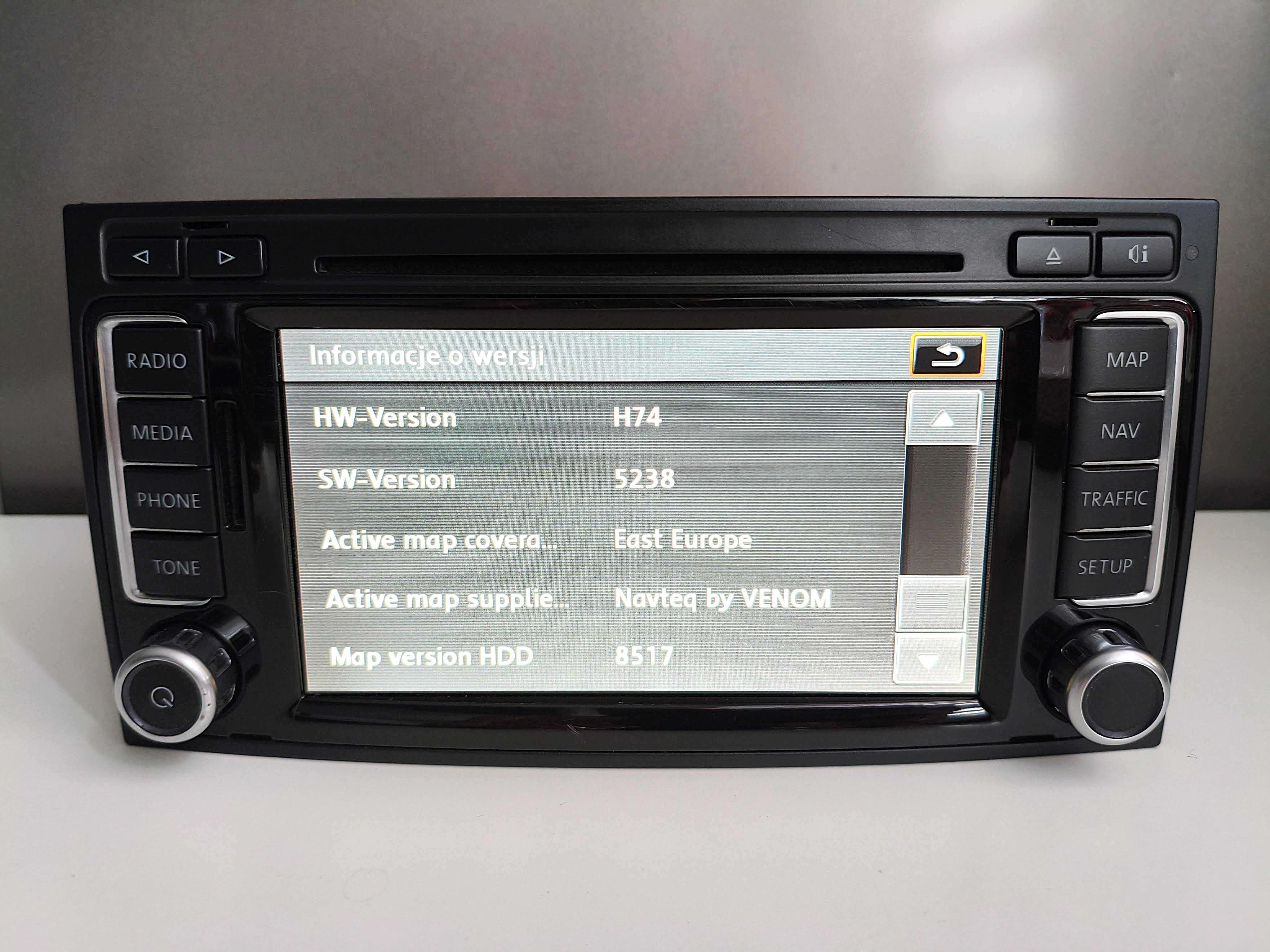 Radio VW RNS510 Touareg T5 Multivan KOD