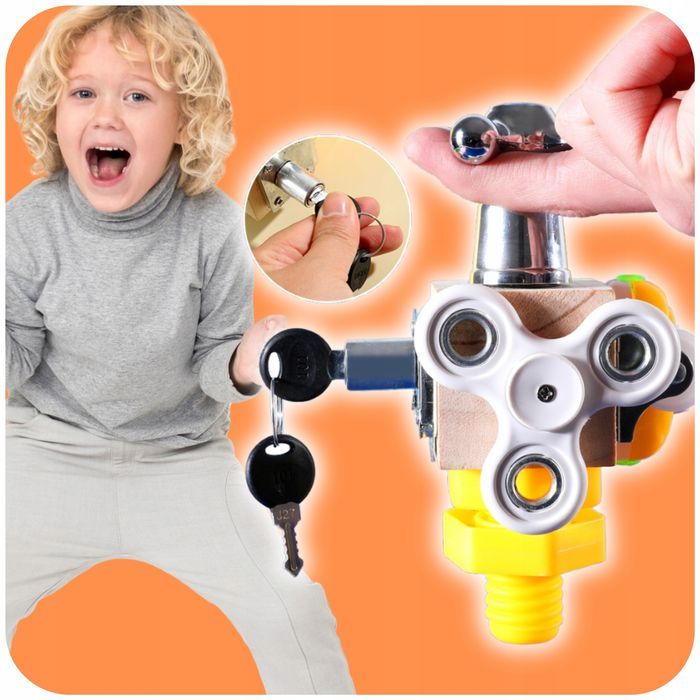 Sensoryczna Zabawka Edukacyjna Manipulacyjna 6W1  Dla Dzieci