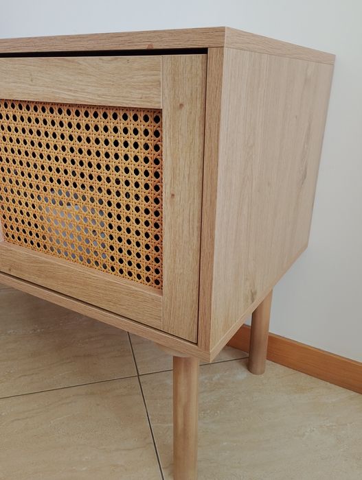 Móvel de sala, efeito rattan