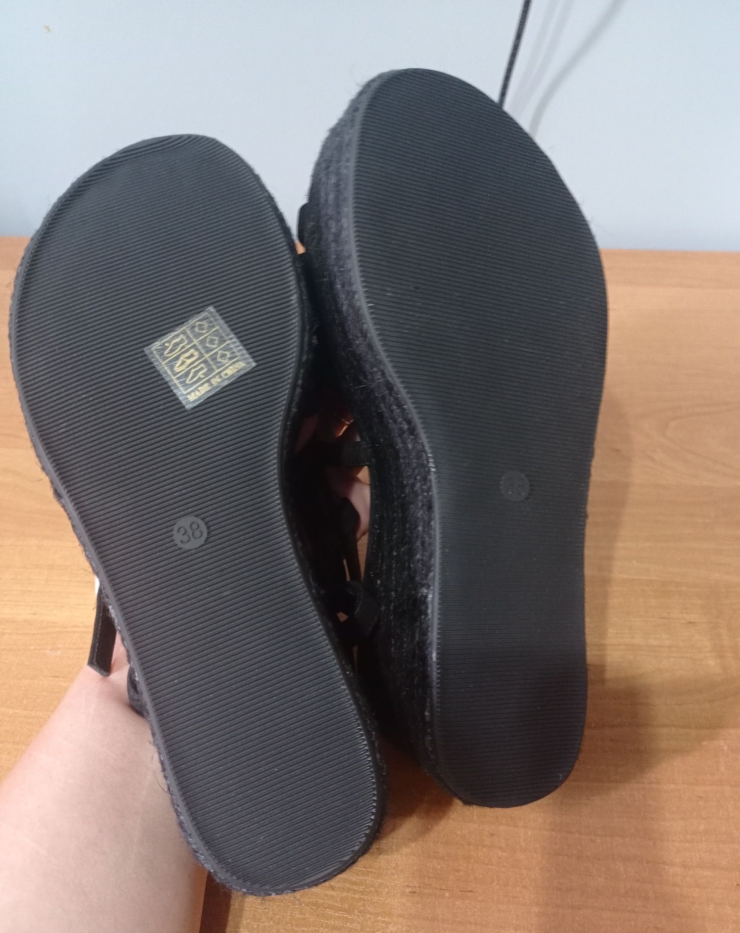 Buty 38 sandały na platformie ze sznurkiem koturny Mim lato