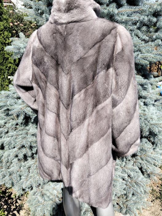 Ог 125! Італійська норкова шуба сіра норка,голуба норка  50-52-54