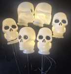 Lampa ogrodowa trupią czaszka. 6 sztuk Hallowen LED Wieczor tematyczny