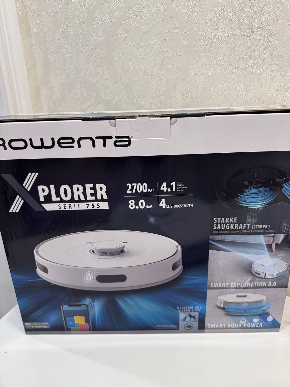 Робот-пилосос з вологим прибиранням Rowenta X-PLORER Serie 75S RR8577