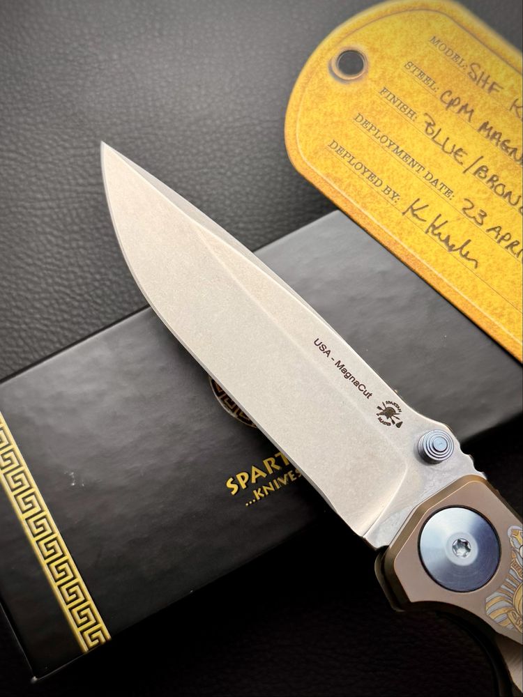 Нож Spartan Harsey Folder Titanium King Tutankhamun Bronze MagnaCut