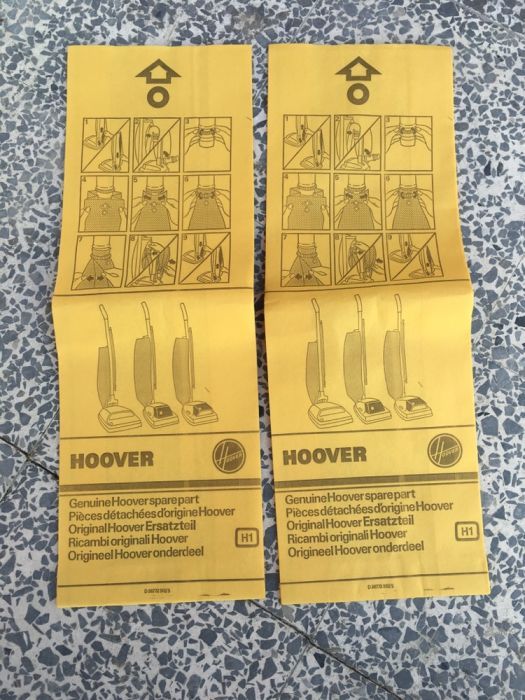 Dois sacos de aspirador Hoover vintage, novos