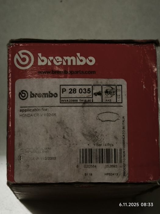 Klocki hamulcowe przód CRV 2, CRV II