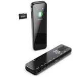 BliMySwe Mini Cyfrowy Dyktafon 64 GB z odtwarzaniem