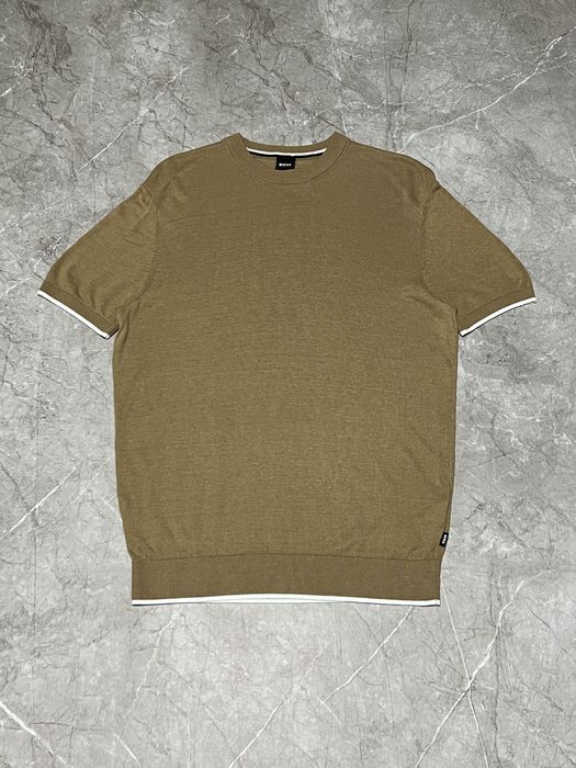 Лляна футболка BOSS (оригінал, нова колекція)