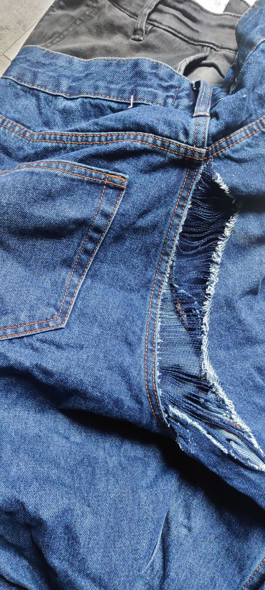 Jeans materiał jeansowy spodnie na przeróbki tkanina