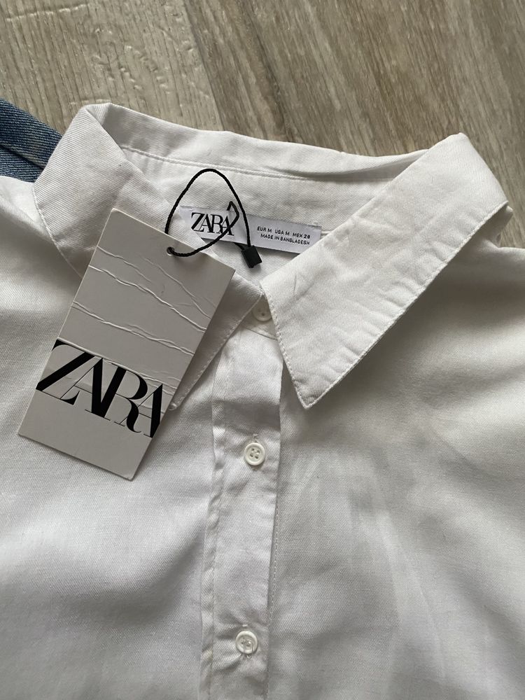 Zara рубашка оверсайз, удлиненная рубашка, блузка