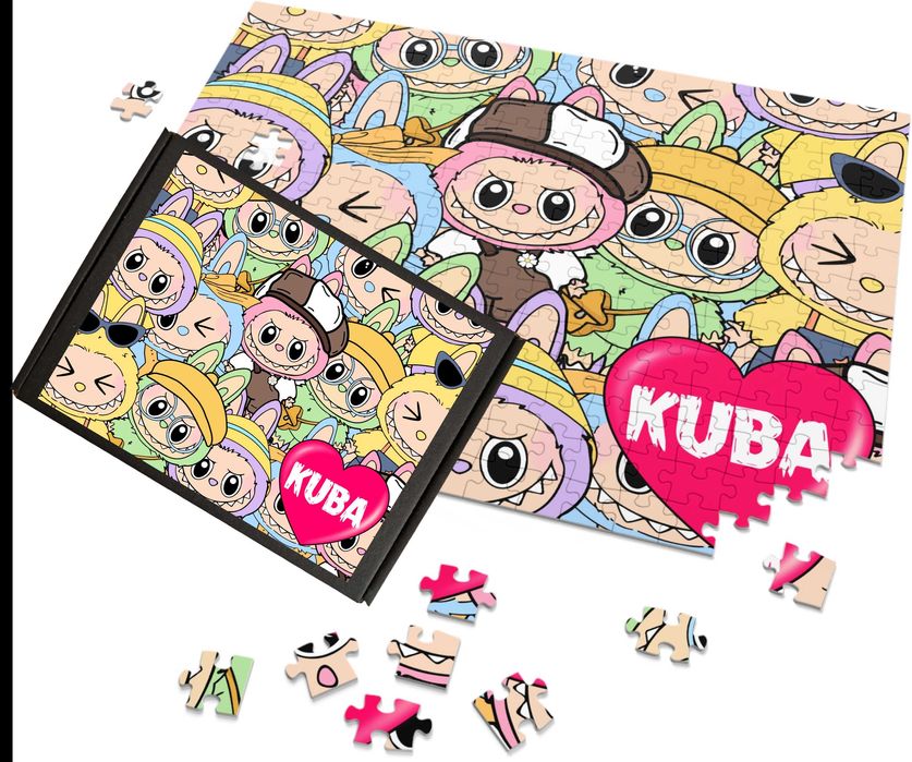 LABUBU PUZZLE z imieniem personalizowane różne WZORY rozmiary A3 A4