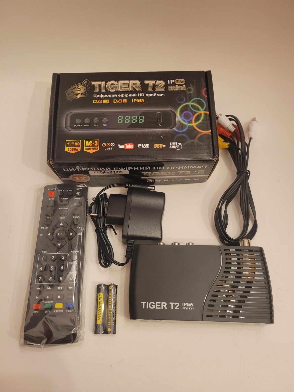Тюнер T2 tiger IPTV mini приставка цифрова для телевізора телевизора