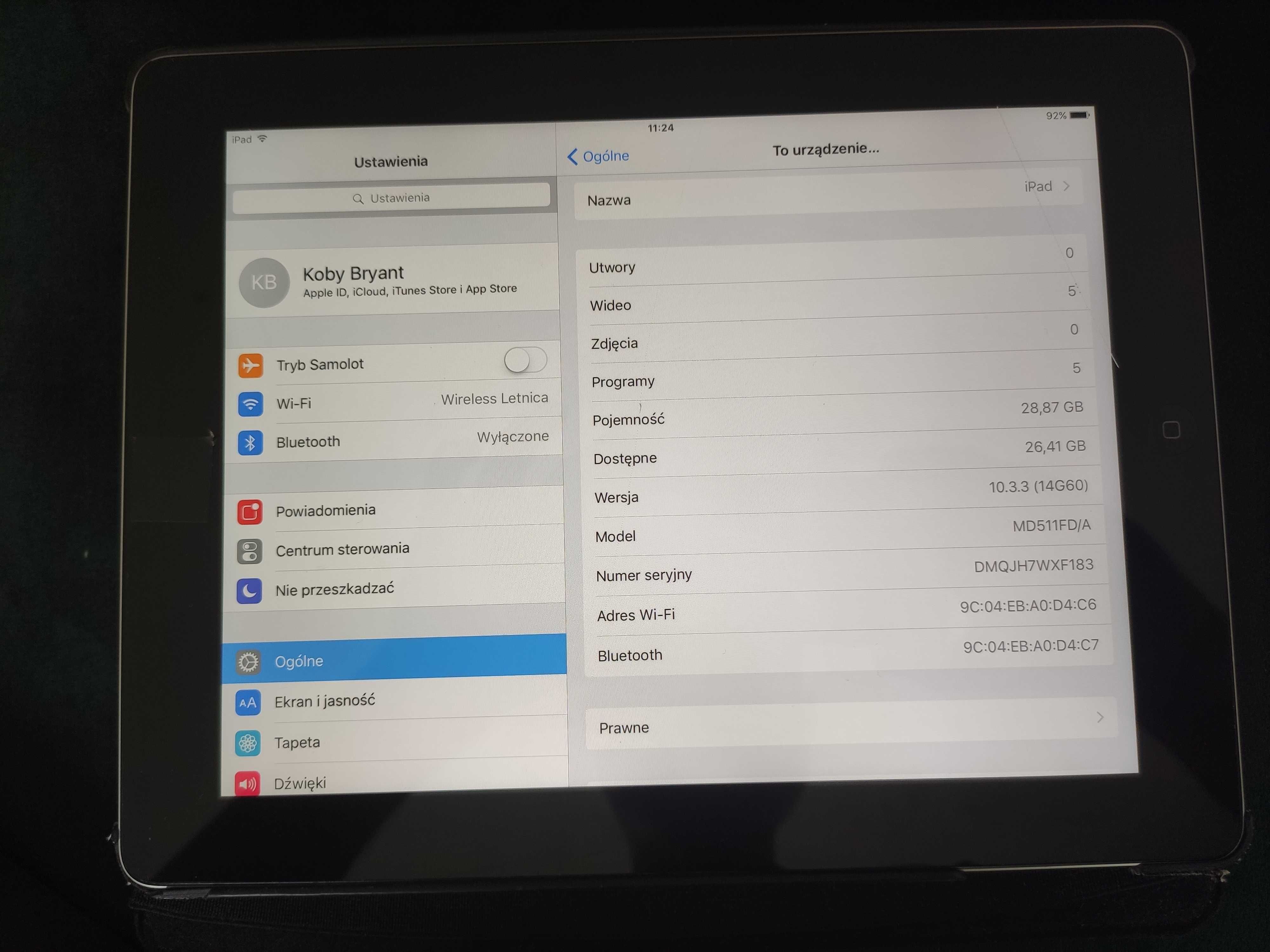 Tablet iPad w wersji iOS 10.3.3 | 32 GB dysk | działający 100%