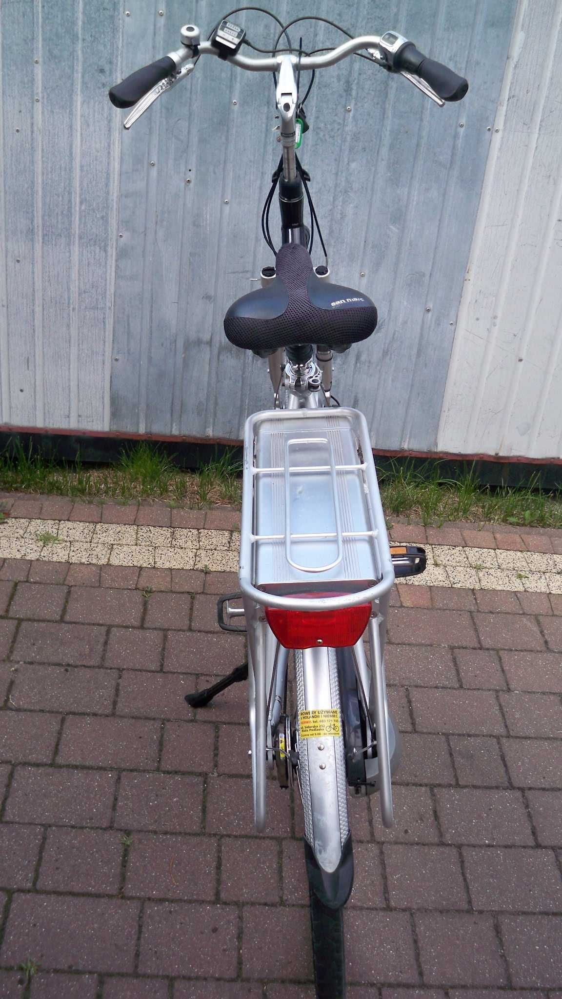 Elektryczny rower BIKKEL rama 54 cm. ALUMINIOWA Nexus 8 koła 28