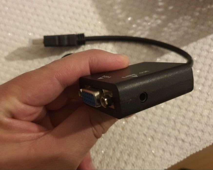 Adaptador HDMI para VGA com áudio *Novo*