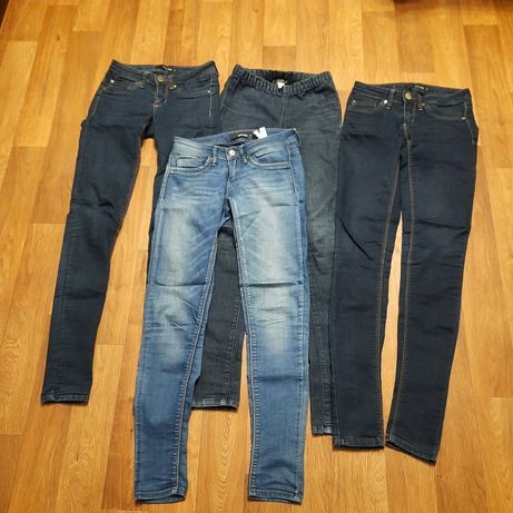 Spodnie jeansy 32 damskie 4sztuki