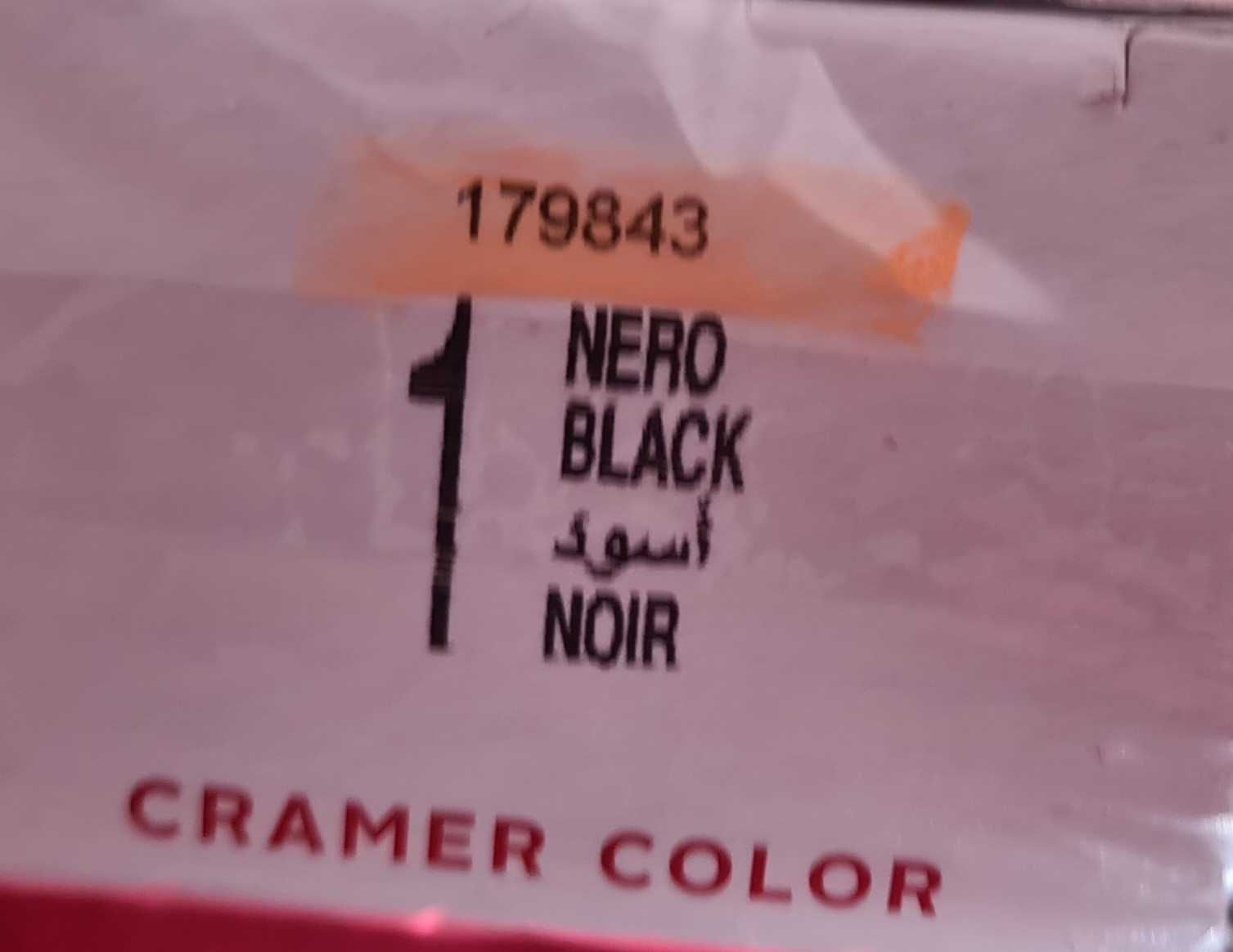Kemon Cramer Color nr 1 czarny/czarna farba do włosów z olejem,100ml