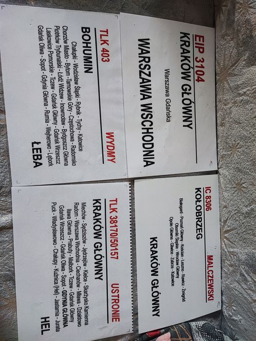 Sprzedam tablice relacyjne PKP IC